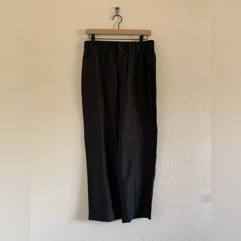 MADEWELL Tapered Huston Pull-On Crop Pants Sustainable Lyocell Black Siz…
